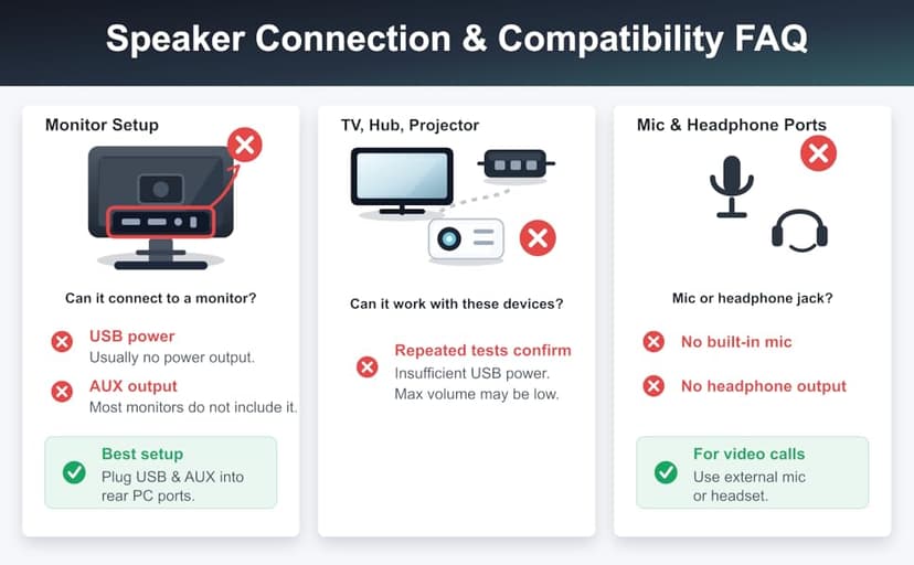 LENRUE Computer Speakers, USB/USB-C Powered PC Speakers with Loud Stereo Sound, Headphone-in for Desktop, iMac, MacBook, Laptop, Monitor (USB-C to USB Adapter Included)