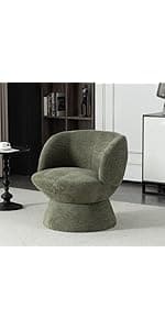VKNOW Recliner Chair, Fabric Recliner with Soft Armrest, Home Theater Seating with Adjustable Push Back and Lumbar Support, Single Sofa for Adults, Lounge Chair for Living Room, Bedroom(Green)