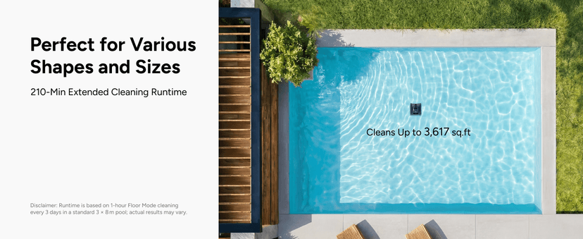 iGarden Robotic Pool Cleaner KN Series, 210-Min Runtime, Smart 3D Navigation, Full-Inverter Energy-Saving Tech, Cleans Floor, Wall & Waterline, for Above-Ground & Inground Pools, Matte Black