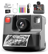 Kids Camera Instant Print, Christmas Birthday Gifts for Girl Boys 3-12 Years Old, FHD Selfie Digital Video Cameras Toddler 3 Rolls Print Paper & 32G Card (Blue) B0CSYC751H