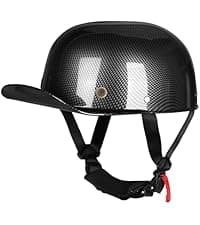Yesmotor Motorcycle Baseball Helmet - Retro Baseball Style Cap for Unisex-Adult, DOT Approved