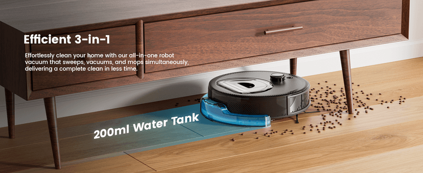 Lefant LiDAR Robot Vacuum and Mop, 450ml Visible Dustbin, Upgraded 190° PSD Obstacle Avoidance, Customized Cleaning, Multi-Floor Mapping, 150 Mins Runtime, 2.4G/5G WiFi, Pet Hair & Carpets, M330 Pro