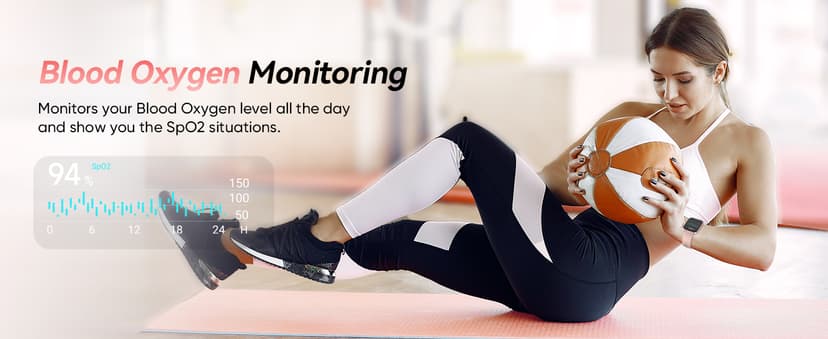 Fitpolo Fitpolo Smart Watches for Women Android iPhone, 1.8'' Women Smartwatch with Alexa Built-in, Bluetooth Calls, IP68 Waterproof, 7 Days Battery, Heart Rate/Sleep/SpO2 Monitor, 110 Sports Mode