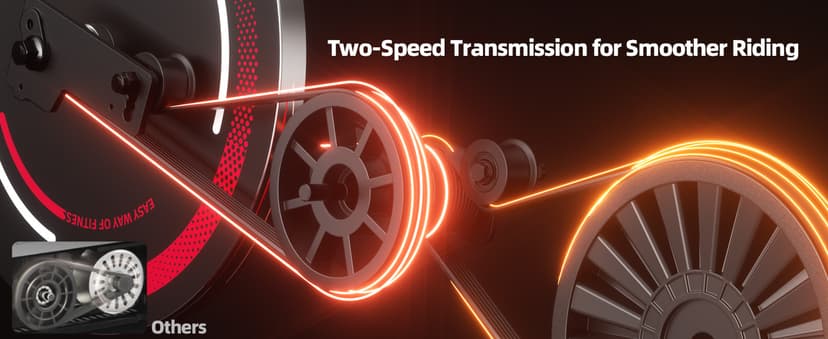 YESOUL Exercise Bike for Home – Stationary Bike with Stable Triangle Frame, Silent Magnetic Resistance, 300 lbs Capacity, Dual-Stage Drive & Alloy Flywheel, Smart APP with Scenic & Live Classes