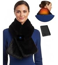 Genovega Women Men Heated Scarf with 6000mAh Battery,Portable Power Bank for Long Lasting Graphene Heating,Winter Warm Gifts