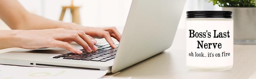 Funny Boss Gifts for Women Men- Handmade Lavender Soy Wax Candle- Best Boss Lady Gifts for Women, Birthday Christmas Gift for Boss Female, Boss's Last Nerve Candle (7oz)