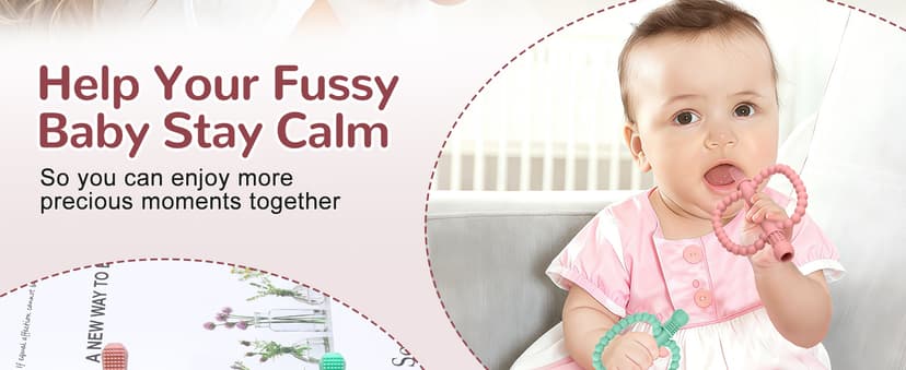 Baby Teething Toys for Babies 0-36 Months – Anti-Choking Design, Teething Relief for Straws Sticks, Chew Straw Sensory Toy for Infant Toddlers Silicone teether Tubes