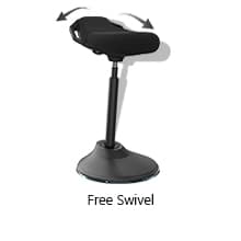 Standing Desk Chair, Adjustable Ergonomic Standing Stool, Swivel Sitting Balance Chair, Anti-Slip Bottom Pad