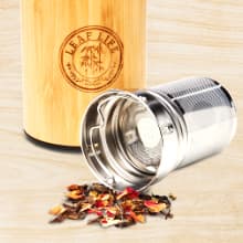 LeafLife Premium Bamboo Tea Bottle for Loose Tea - Tea Infuser Bottle - Tea Gifts - Insulated Water Bottle/Coffee Tumbler/Tea - Tea Gift Set, Tea Accessories - Tea Tumbler 17oz