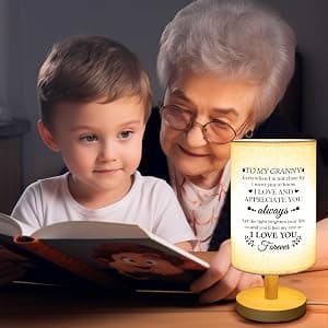 Birthday Retirement Gifta for Granny from Granddaughter, Granny Gifts for Birthday Desk Lamp with Wooden Stand Gifts for Granny from Grandkids, Granny Birthday Gifts Table Lamp B0CZ3FPV4P