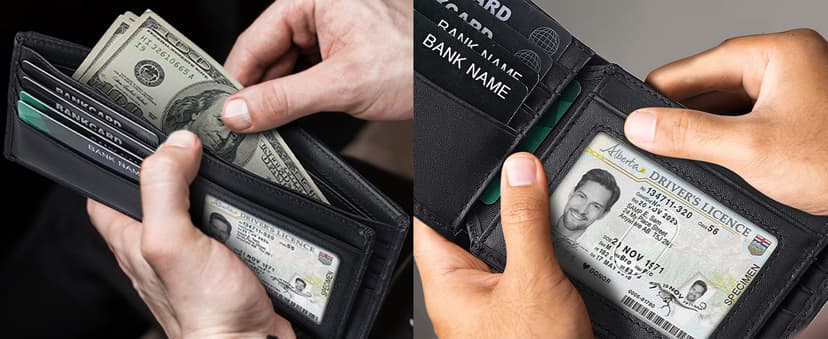 Serovi Mens Genuine Leather Bifold RFID Blocking Wallet with 14 Card Slots, ID Window & 2 Cash Pocket - Includes Gift Box