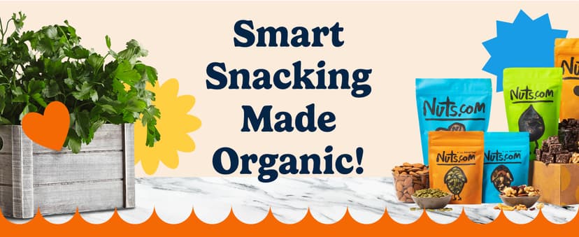 Nuts.com – Organic Dried Fruit and Nuts Variety Box – Gourmet Assortment for Fall, Thanksgiving and Festive Gifts – Includes Organic Cashews, Almonds, Walnuts, Raisins, and Trail Mix