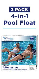 Aqua Original 4-in-1 Monterey Hammock Pool Float & Water Hammock – Multi-Purpose, Inflatable Pool Floats for Adults – Patented Thick, Non-Stick PVC Material – Navy