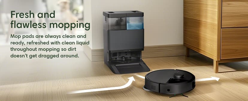 iRobot Roomba Plus 505 Combo Robot Vacuum & Mop with AutoWash Dock - Extending Spinning Mop Pads, Self-Empties, Pad Wash & Heated Drying, Self-cleaning, Recognizes & Avoids Obstacles, LiDAR Navigation