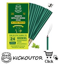 KICKOUTOR Mosquito Repellent Incense Coils with Natural Citronella Oil, 20 Coils & 4 Stands, DEET-Free Outdoor Protection for Patio, Backyard & Camping, Burns 5-7 Hours Against Gnats & No-See-Ums