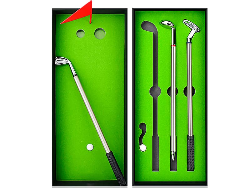 Zutcogo Funny Gifts for Men Dad Adults Husband Him Boyfriend Golfers, Golf gifts Accessories for Men, Personalized Anniversary Birthday Presents Mini Desktop Golf Ball Pen Set, Christmas Stocking Stuffers