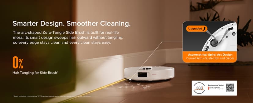 roborock Qrevo Series Robot Vacuum and Mop, 8000Pa Suction, Upgraded from Qrevo S, Anti-Tangle Brush, Smart Obstacle Avoidance, Auto Mop Washing, All-in-One Dock, 200RPM Spinning Mops, White(QV 35A)