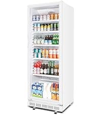Commercial Beverage Refrigerator, 24 Inch Beverage Fridge, 15 Cu. Ft. Drink Fridge, Display Refrigerator Glass Door, Commercial Display Fridge with Customizable Light Box for Shops, Restaurants, Bars