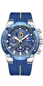 CHEETAH Minimalist Waterproof Quartz Watches for Men with Leather Strap, Auto Date