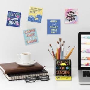 Ray of F*cking Sunshine Sticky Notes: 101 Happiness Notes to Swear and Share, a Funny and Inspirational White Elephant Gift (Calendars & Gifts to Swear By)