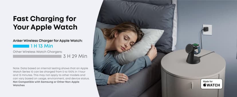 Anker MagSafe Charger Compatible, MagGo 3-in-1 Charging Station, Nano Charging Stand, Qi2 Certified 15W Magnetic Wireless Charger Dock, for iPhone17/16/15/14, Apple Watch,AirPods (Adapter Included)