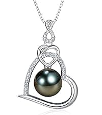 Gifts for Women Wife-Tahitian-Black-Pearl-Necklace-Gift for Wife Wedding Birthday Anniversary Jewelry-Mom Girlfriend Her Mothers Day Gifts for Mom Women Valentines Christmas Day