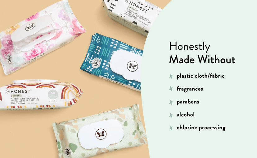 The Honest Company Hypoallergenic Multi-Use Baby Wipes for Sensitive Skin, Geo Mood, 288 Count