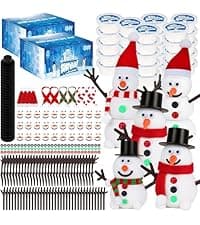 4 Pack Christmas Crafts, Air Dry Clay Snowman Craft, Do You Want to Build a Snowman Christmas Stocking Stuffers for Kids, Toddler Crafts Supplies for Christmas Winter Event Game Toys Xmas Present