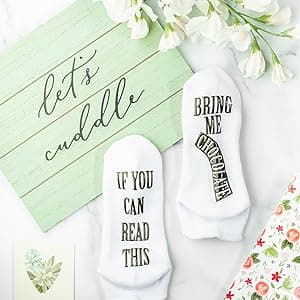 Haute Soiree Women's Novelty Socks - “If You Can Read This, Bring Me Some” - One Size Fits All
