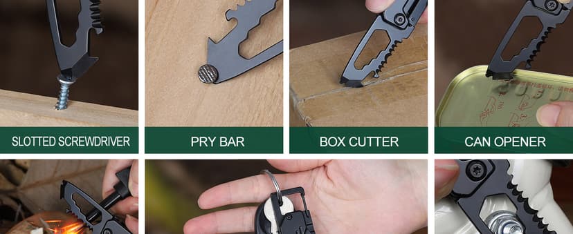 Stocking Stuffers for Men - Pocket Knife Gifts for Men, Keychain Multitool - Christmas Bulk Mens Gifts, Box cutter, Small Folding Knives for Everyday Carry - Edc Gadgets for Camping, Hiking, Fishing