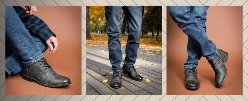 Ferro Aldo Men's Ankle Boots | Lace-Up Cap Toe Chukka Style Dress Boot | Casual Fashion for Work