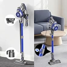 Intercleaner 23Ft Corded Vacuum Cleaner, with LED Headlights & Large Dust Cup, Powerful Suction for Hard Floors & Carpets, Adjustable Stick, Perfect for Pet Hair, Wall Mount Storage