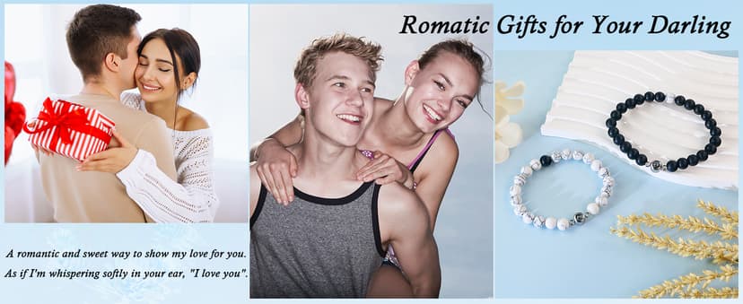 PEALICIOUS Gifts for Girlfriend, Bracelets for Girlfriend Matching Couple Bracelets with 100 Languages, Adjustable Girlfriend Birthday Gifts as BF and GF Love Bracelet Romantic Jewelry