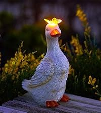 Goodeco Dog Statue with Solar Butterfly - Ideal Gifts for Dad, Mom or Birthdays, Beautifully Crafted Outdoor Decorations to Wow Your Guests