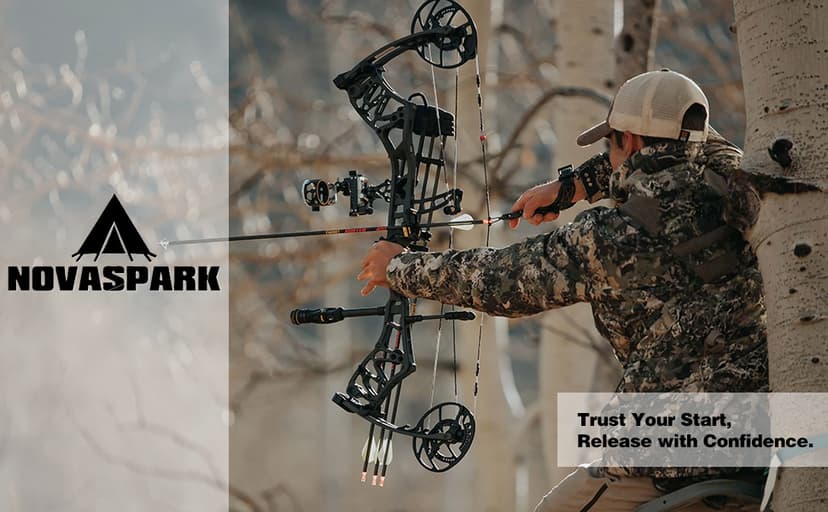 NovaSpark Archery Wrist Release Aid for Compound Bow – Auto-Closing Jaws & 3-Stage Adjustable Length | Smooth Caliper Trigger | Comfortable Strap for Youth & Adults Target Practice, Hunting
