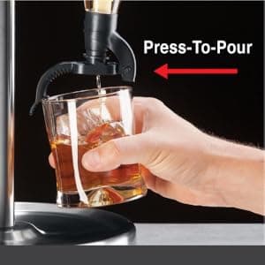 OGGI Professional 3-Bottle Revolving Liquor Dispenser, Stainless Steel