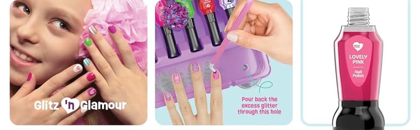 Nail Art Studio for Girls - Birthday Gift - Nail Polish Kit for Kids Ages 7-12 Years Old - Girl Gifts Ideas - Gift Set - Girly Stuff - Polish, Pens, Glitter, Stickers, Gems, Filer - 8 9 10 11 12 Year