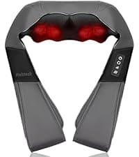 Nekteck Shiatsu Neck Massager for Pain Relief Deep Tissue with Heat, 3D Kneading Massage Pillow Back Shoulder Massagerfor Body Muscle, Plug-in Use for Home Office Car, Gifts for Mom Dad Him Her