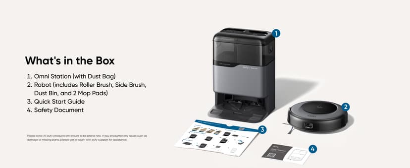 eufy Omni C20 Robot Vacuum and Mop Combo, All-in-One Station, Auto Mop Washing and Auto Drying for Hands-Free Cleaning, 7000 Pa Powerful Suction, Self Emptying, 3.35-Inch