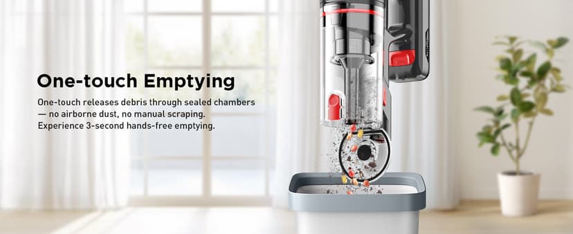 Cuzmok Cordless Stick Vacuum Cleaner - 550W Powerful Cordless Vacuum with HEPA Filter, Up to 50min Runtime & Tangle-Free Lightweight & Detachable Battery for Pet Hair Carpet Hardwood Floor Cleaning