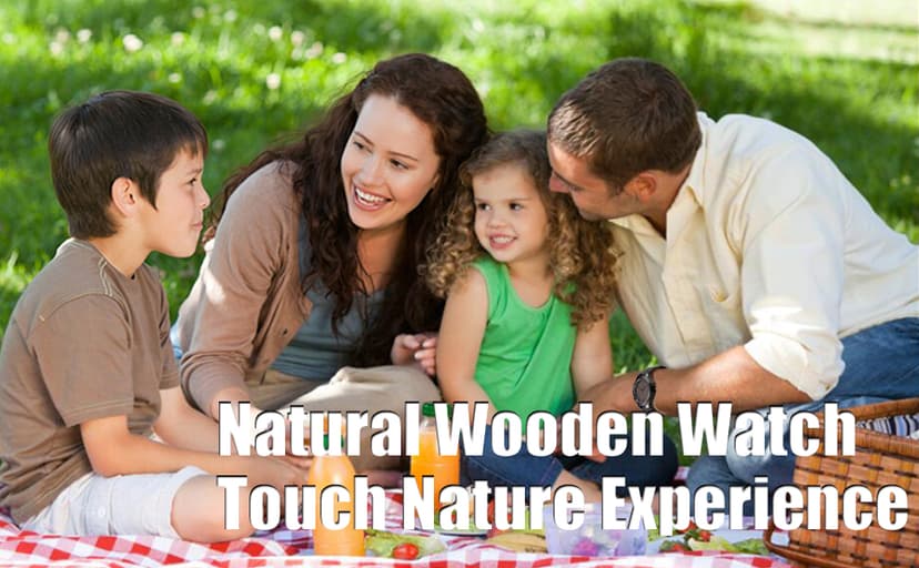 UMIPHIMAT Engraved Wooden Watches for Men - Customized Wood Wrist Watches for Husband Boyfriend Dad Son