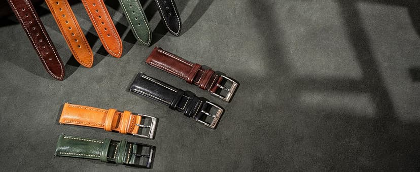 Gomvadr Italian Leather Watch Band Tuscany Natural Vegetable-Tanned Top Grain Genuine Leather Strap,18mm 19mm 20mm 21mm 22mm XL XXL Quick Release Replacement Watch Bands for Men and Women Thick and Soft