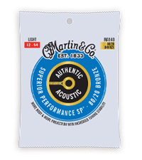 MARTIN Authentic Acoustic Guitar Strings, Superior Performance Light 12-54, 80/20 Bronze