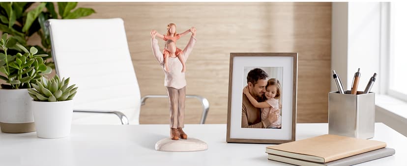 Hand-Painted Shoulder-Ride Sculpture in Gift Box for Father's Day, Birthdays, Christmas, Weddings and Home Display Storieme Father Daughter Figurine, Gift for Dad Birthday from Daughter B0F8V8VJNH