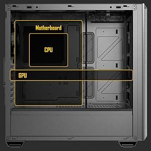 Antec P7 S, 4 x 120mm PWM Fans Included, Dual Side Front Mesh Intake, 360mm Top Radiator Support, Type-C 3.2 Gen 2, Sound-Dampening Side Panels, Mid-Tower ATX PC Case