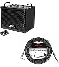 JOYO 15W Portable Guitar Amp Combo | 9 Preamp Models + Looper, Drum Machine, Modulation, Delay & Reverb | Rechargeable Battery | Digital Modeling | for Practice, Solo & Small Gigs (DC-15S)