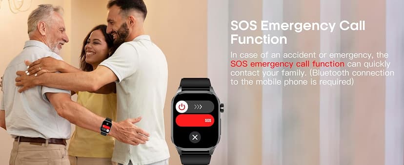 Advanced Health Smartwatch for Women Men with Real-Time Monitoring of Heart Rate, Blood Oxygen, Body Temperature, Blood Pressure, Sleep Auality and Stress Levels.Always-On Display, for Android & iOS