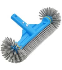 20'' 2 in 1 Pool Brush Head Cobweb Duster Heavy Duty Pool Cleaning Detachable Round Brush with EZ Clip & Wavy Nylon Bristles for Inground Pool & Above-Ground Pool (Without Pole)