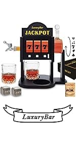 Poker Whiskey Decanter Sets for Men, 27oz Whiskey Decanter Set with Tray, Spout & Stones,Casino Liquor Decanter Dispenser Decanters for Alcohol Tequila Decanter Bourbon Gifts for Men Dad Him Husband