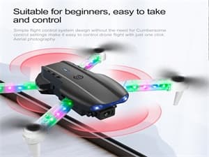 ikaufen E99 Drone Single camera,No Screen Control Camera for Adults RC Drone With 480P Dual Camera WiFi FPV Foldable Quadcopter Aircraft +1 Battery (E99 No Screen Control Black)